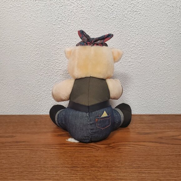 Plush Harley Davidson Hog Pig Biker 9" Stuffed Animal - Picture 3 of 5